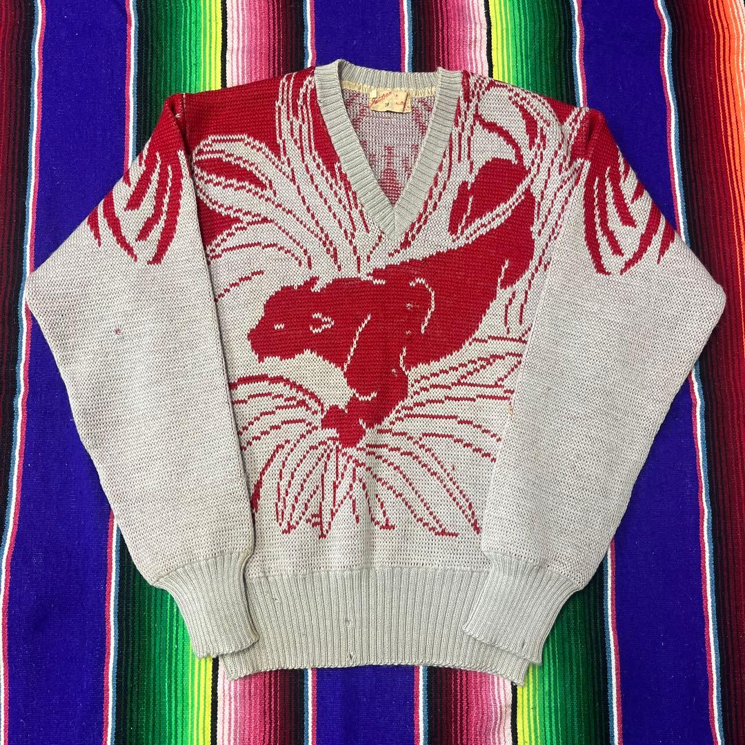 50s JANTZEN PANTHER ジャガード ロカビリー