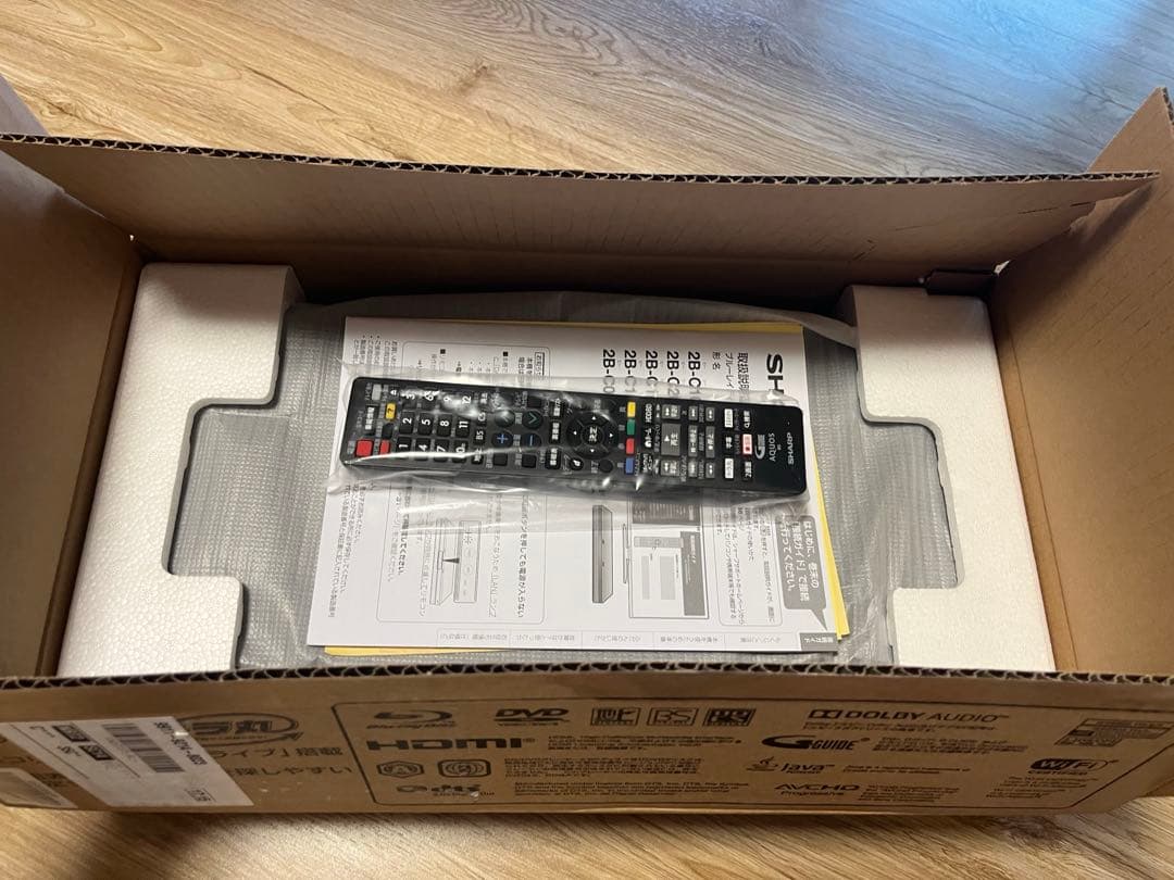 美品　SHARP AQUOS 2B-C10BW1 1TB ブルーレイレコーダー