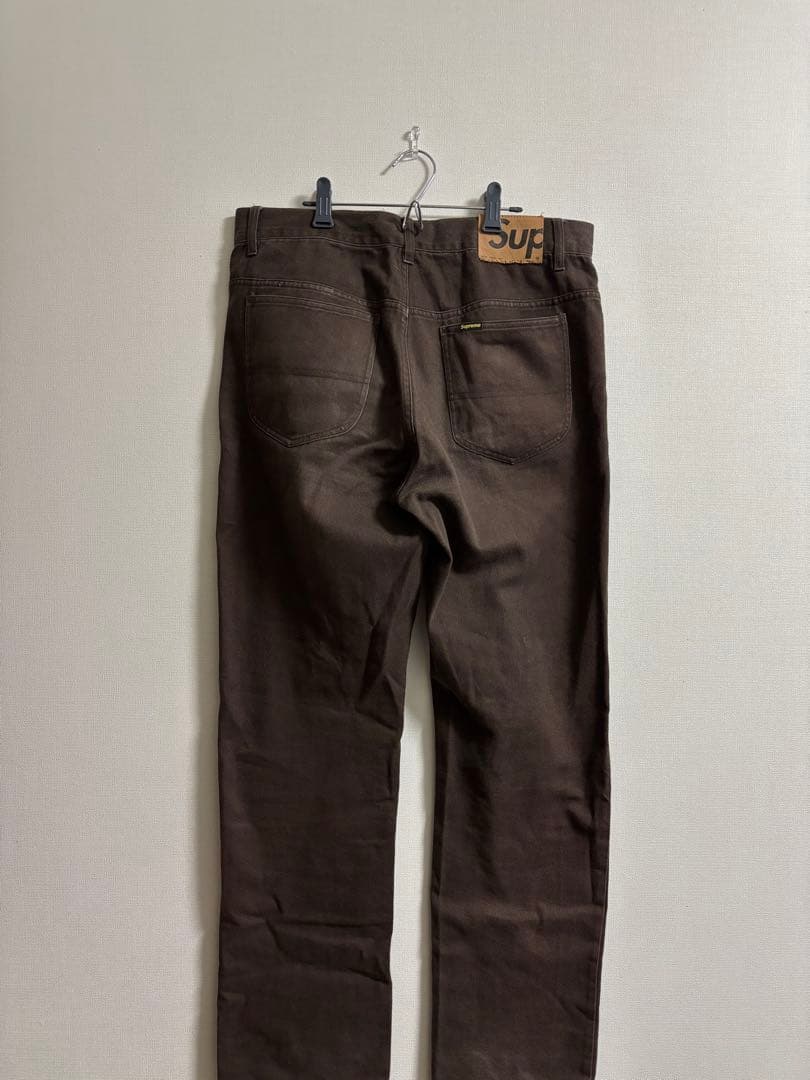 Supreme ブラウン ストレートデニム