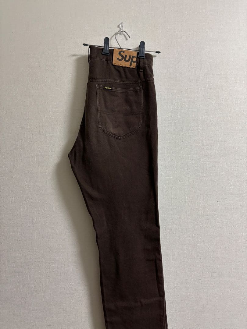 Supreme ブラウン ストレートデニム