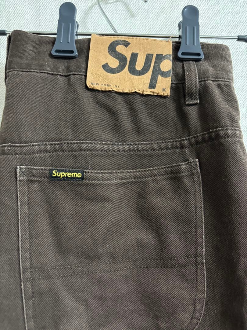 Supreme ブラウン ストレートデニム