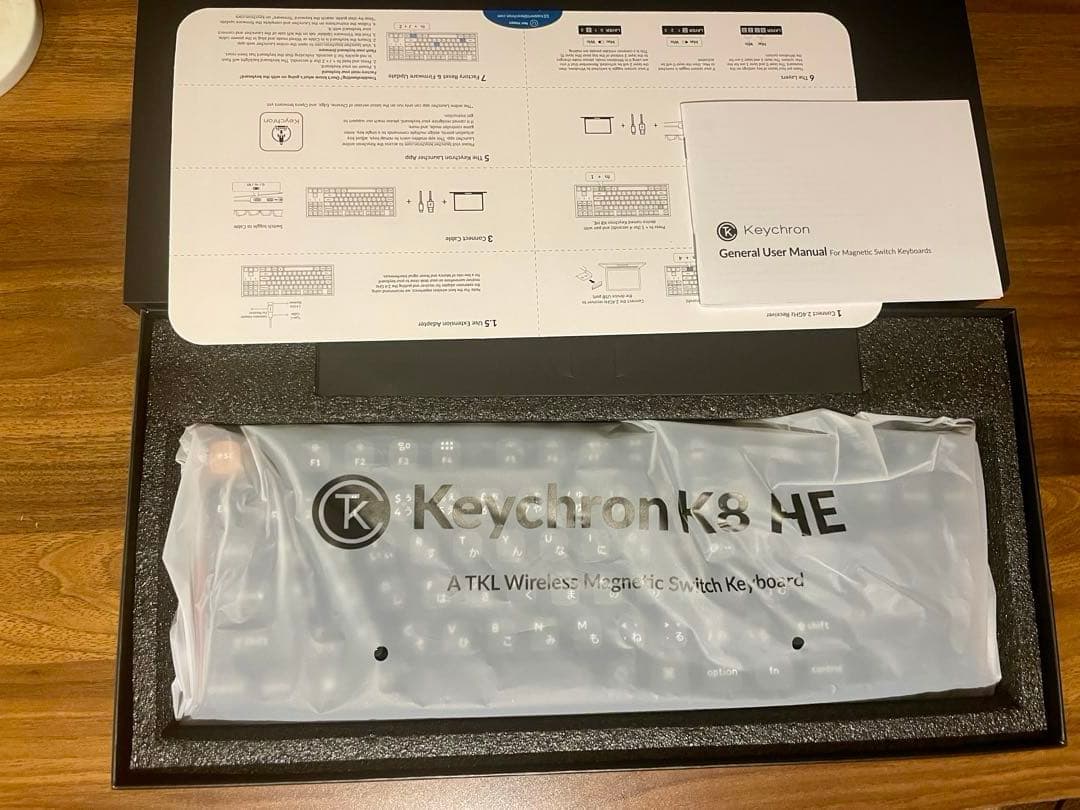 Keychron K8 HE ワイヤレスメカニカルキーボード 日本語配列ブラック