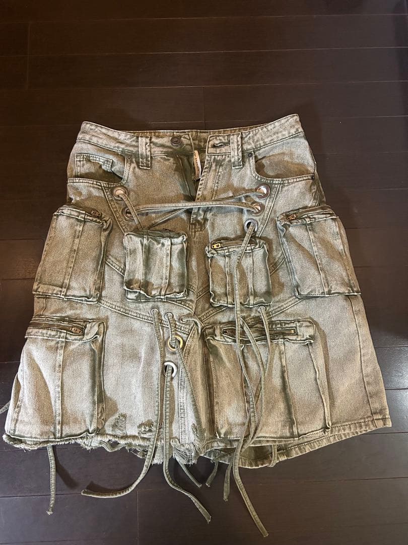 【LATUI ATELIER】ラトゥイ アトリエ ポケットデニムハーフパンツ