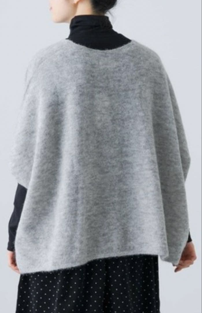 かぐれ　アルパカ混ワイドニットベスト