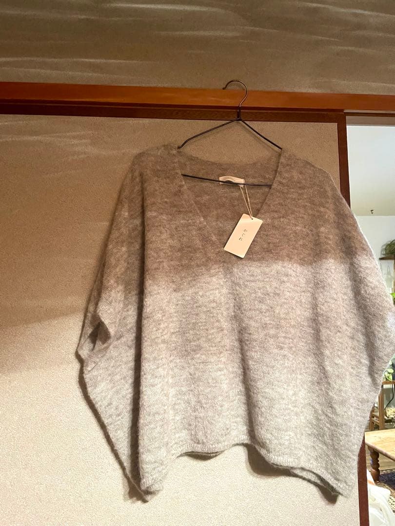 かぐれ　アルパカ混ワイドニットベスト