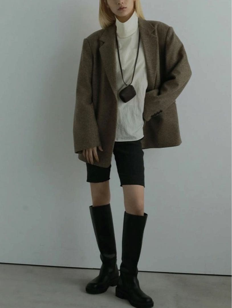 アンヌーク anuke リブバイカーパンツ