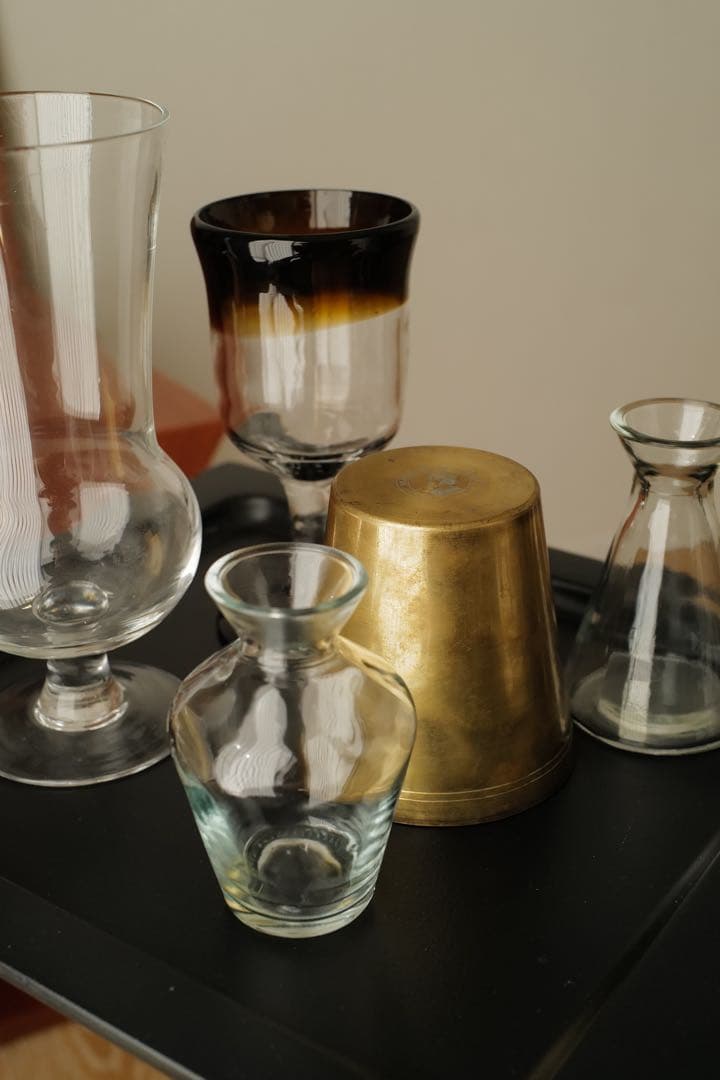 Antique Glass Vase セット