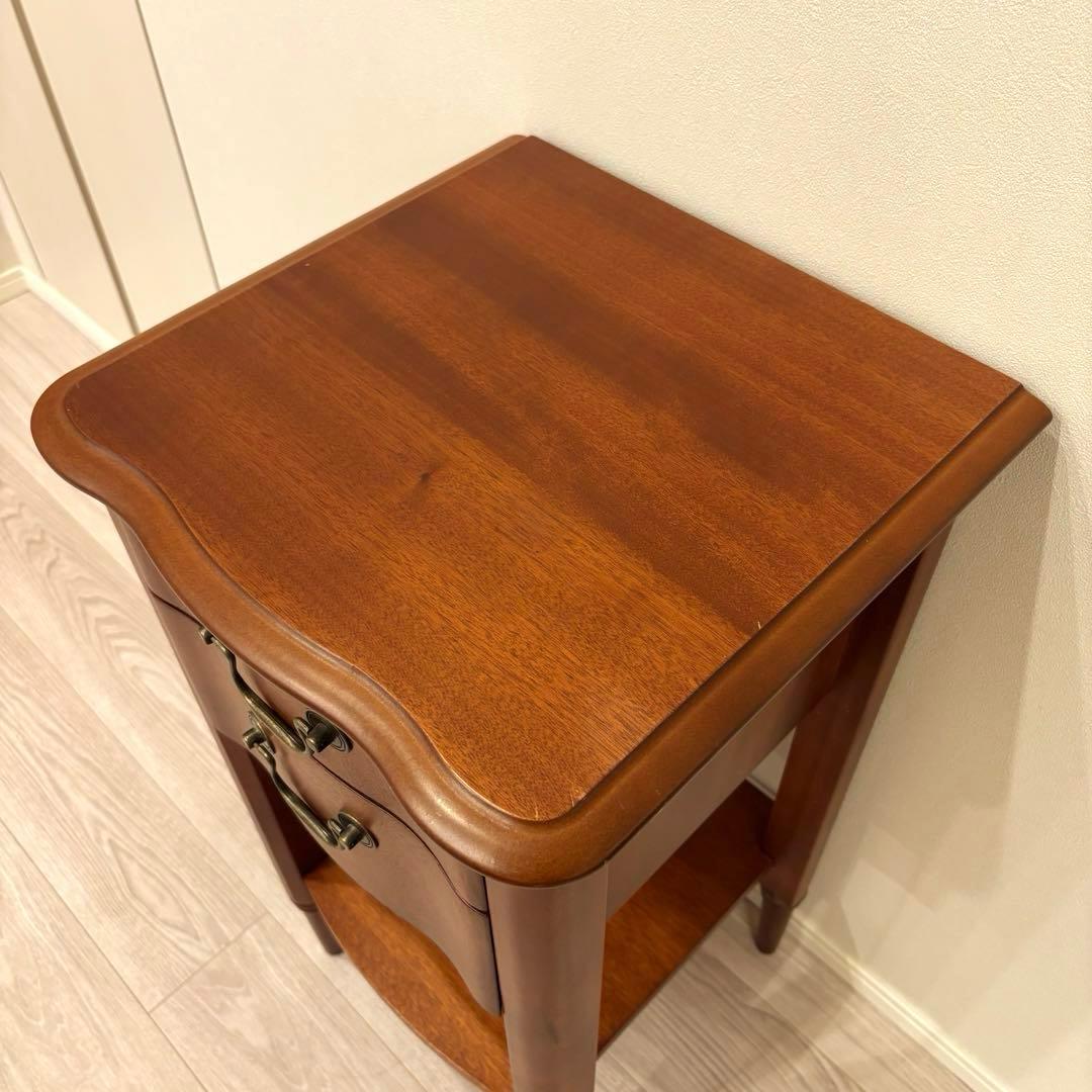 アンティーク調 ヴィンテージ木製キャビネット 2段サイドチェスト 塩川光明堂