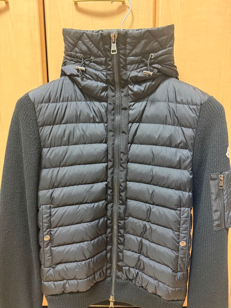 モンクレール　MONCLER ニットダウン　ブラック　ハイブリッド