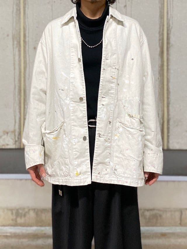 【ANCELLM】 DENIM COVERALL(WHITE)年末限定値下げ