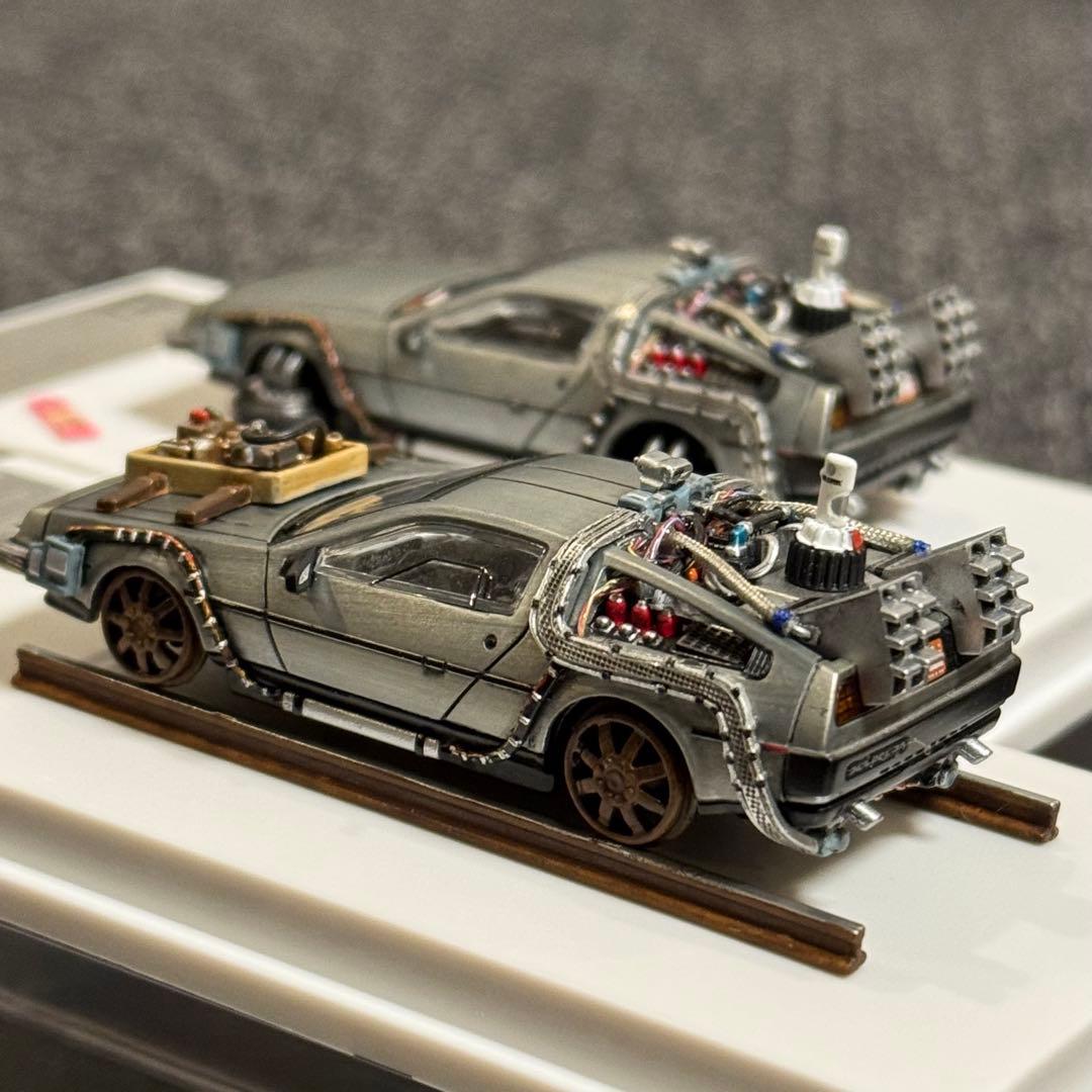 デロリアン ホバー&レール カスタム品 1/64 MJ　バックトゥザフューチャー