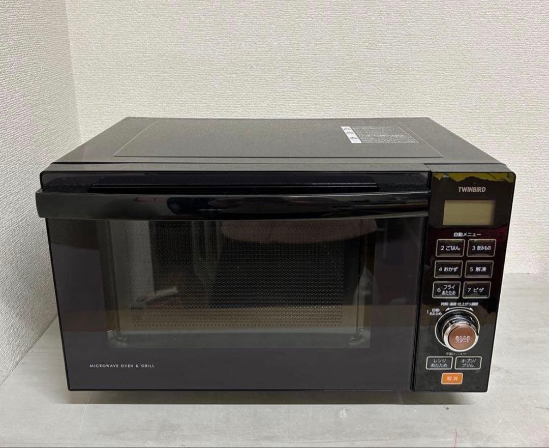 ツインバード オーブンレンジ ブラック 2021年製 MW-FS18B