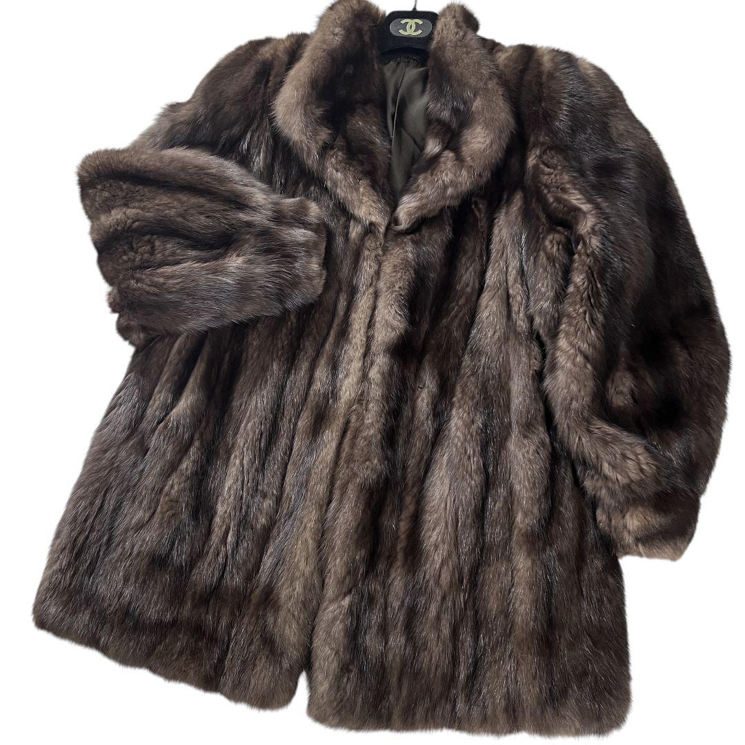 【唯一無二】ロシアンセーブル ファーコート 毛並◎ ボリューム◎ 毛艶 ◎
