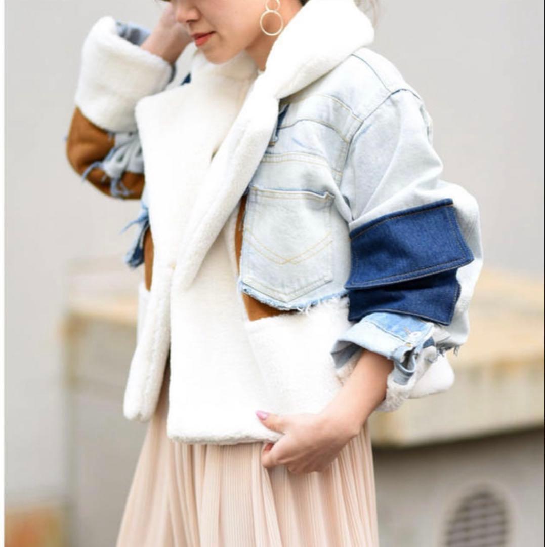 Eimee Law ボアドッキングデニムジャケット