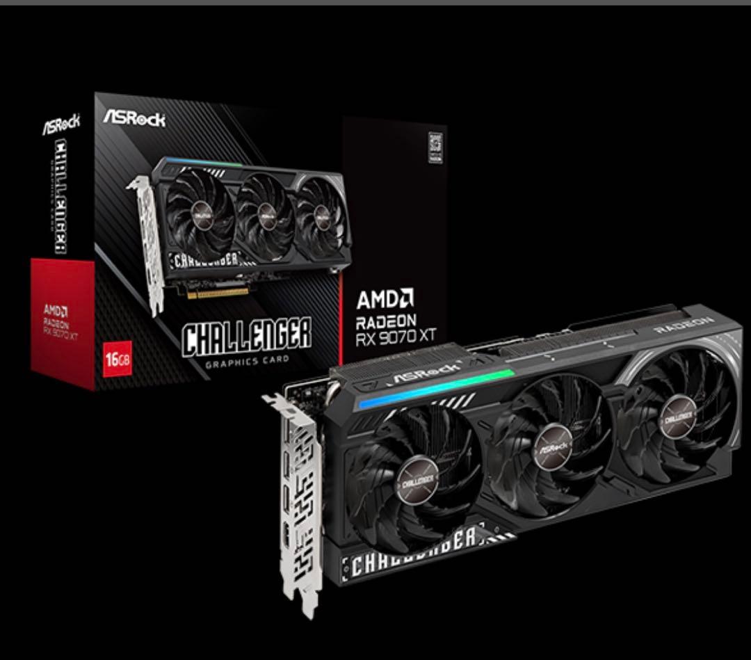 RADEON RX9070XT 16GB AMD ASRock 未開封新品 保有