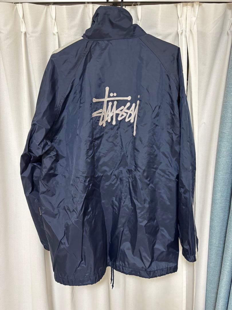 90s- old stussy ナイロンジャケット USA製 ネイビー L