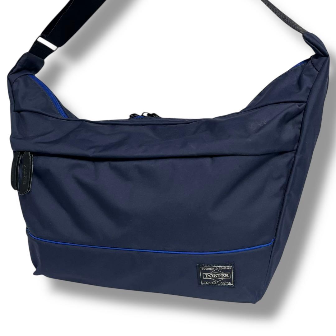 美品　PORTERGIRL ポーターガール ムース ショルダー L ネイビー