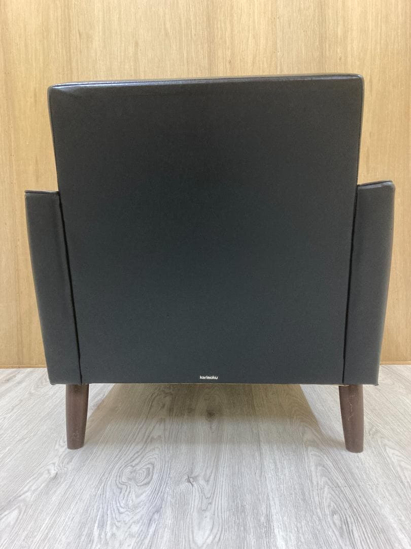 【カリモク】 ロビーチェア　 1人掛け　ソファ 　アームチェア 　黒