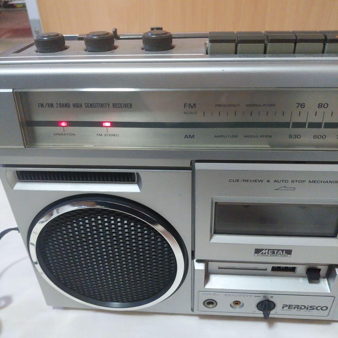 HITACHI、ラジカセ、TRKー7600、中古（本文よく読んで購入して下さい)