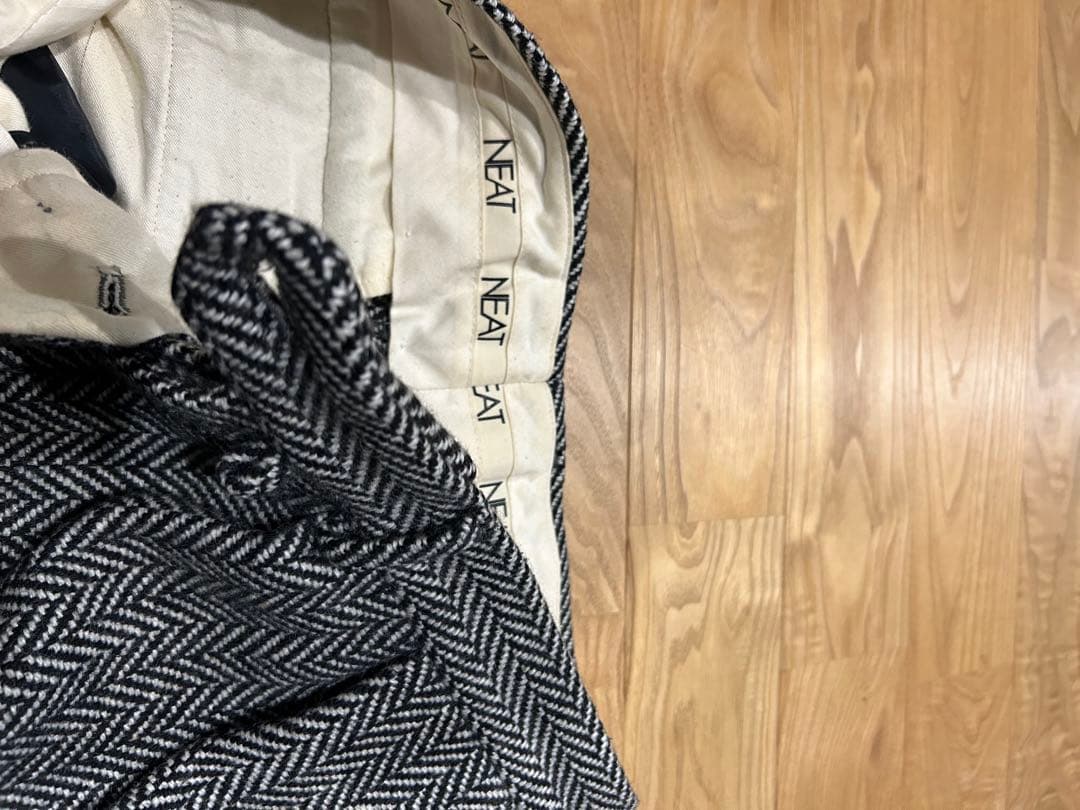 neat ニート　ヘリンボーン　Tapered テーパード　パンツ