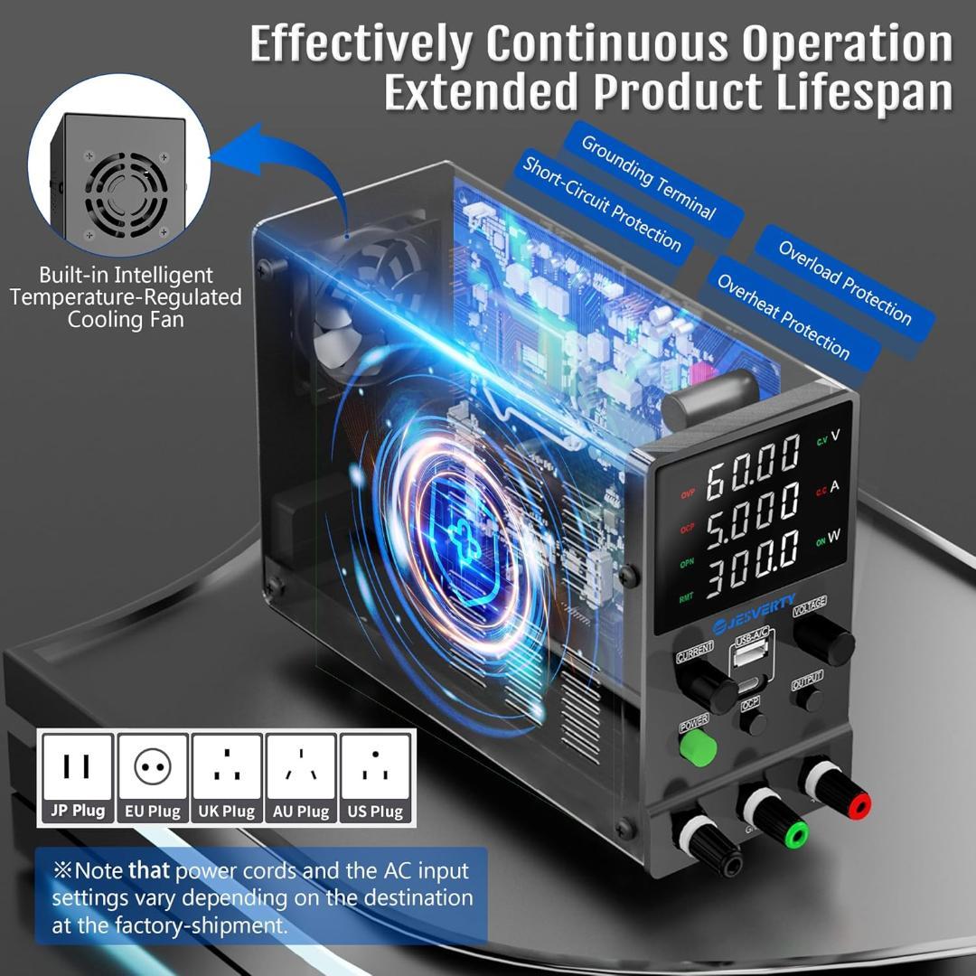 高性能電源ユニット 60V 5A 20W