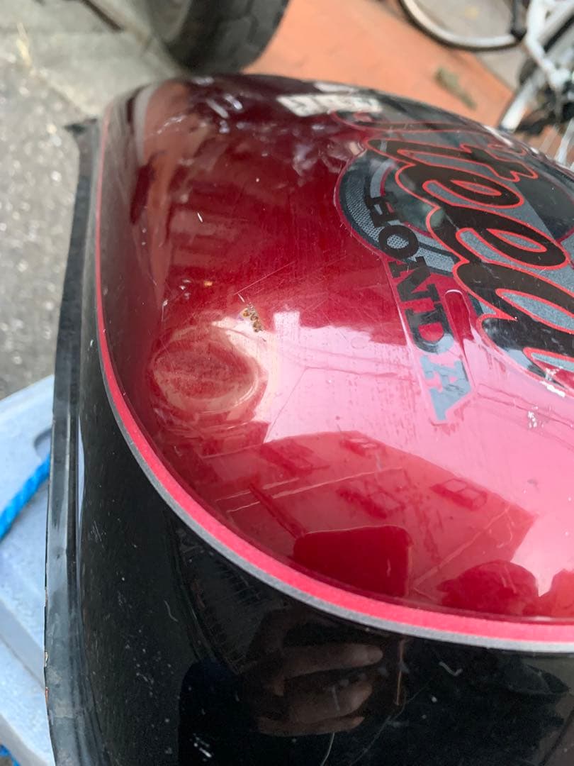 【タンク内サビゼロ】Honda Steed400 純正11Lタンク 黒赤