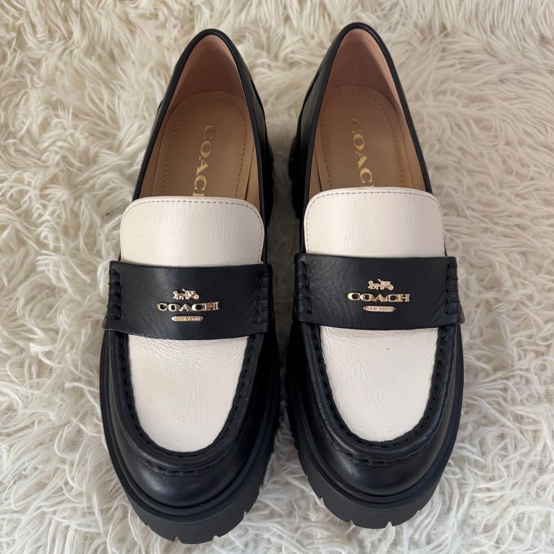 ✨未使用　COACH コーチ ルーシー　ローファー　厚底　レザー　23