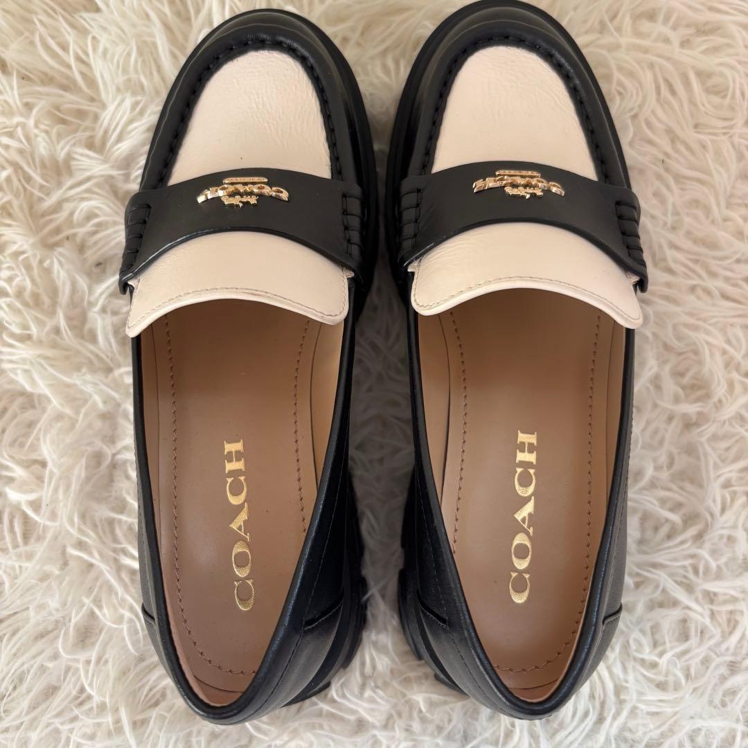 ✨未使用　COACH コーチ ルーシー　ローファー　厚底　レザー　23