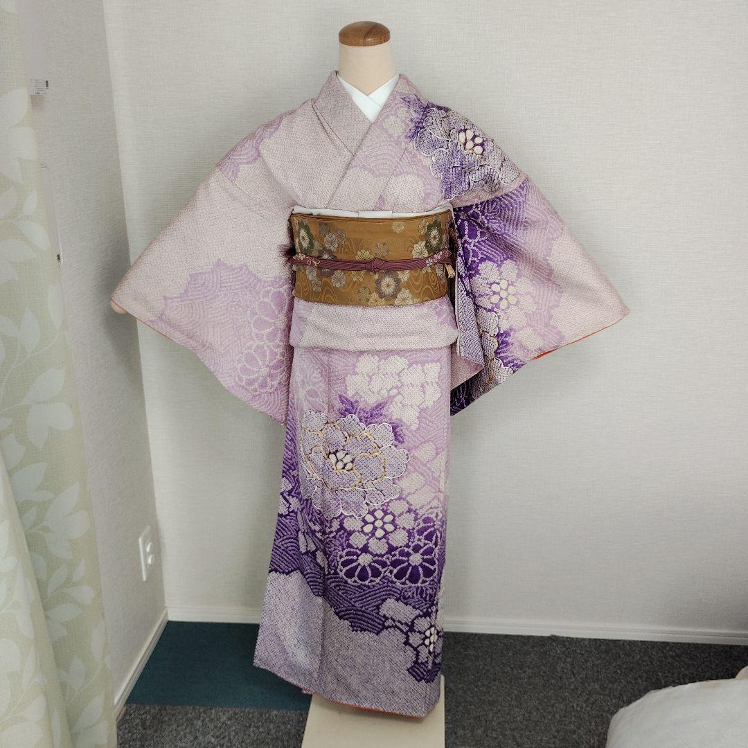 総絞りの訪問着と京袋帯のセット