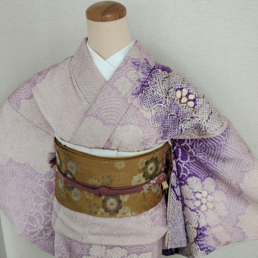 総絞りの訪問着と京袋帯のセット