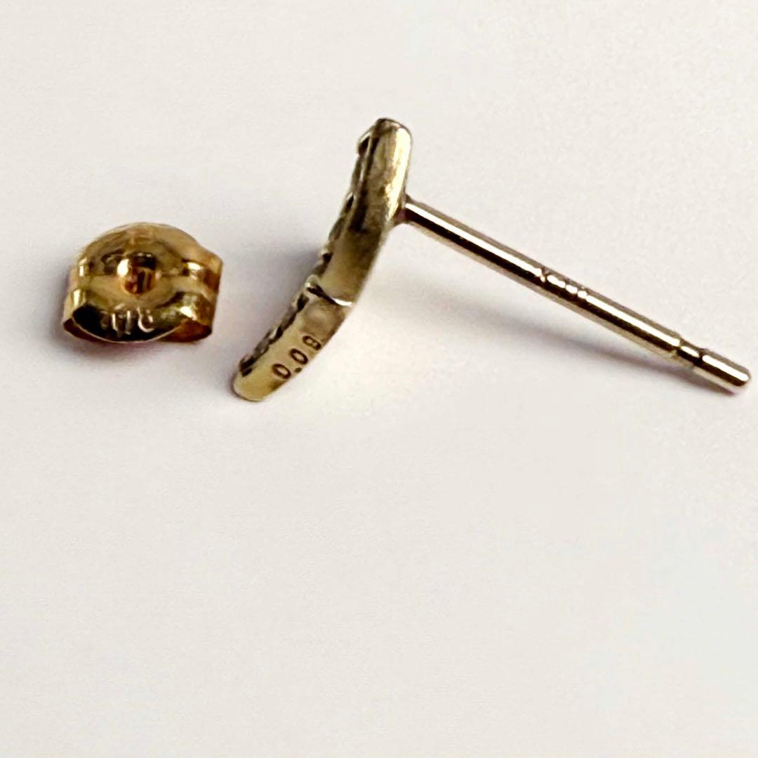 片耳用 ダイヤモンド K10 YG イエロー ゴールド ピアス ダイヤ 10金