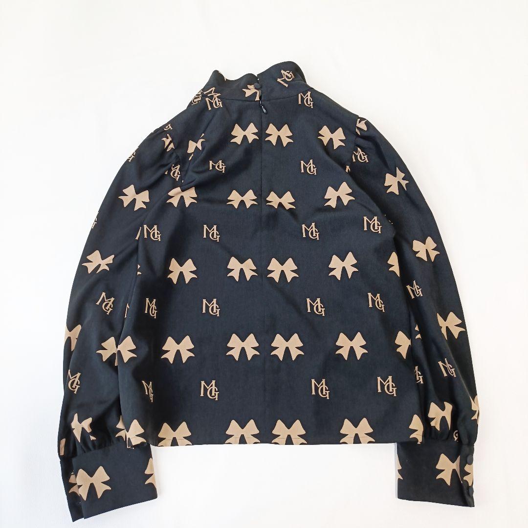 【エムズグレイシー/M’S GRACY】長袖ブラウス　リボン　ロゴ　近年モデル