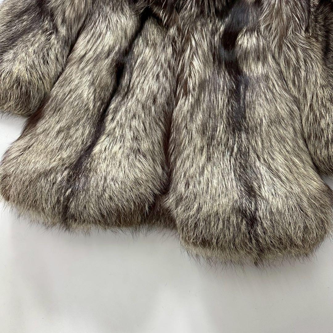 ボリューム◎13号　シルバーフォックス ファーコート 狐 太畝　大きいサイズ