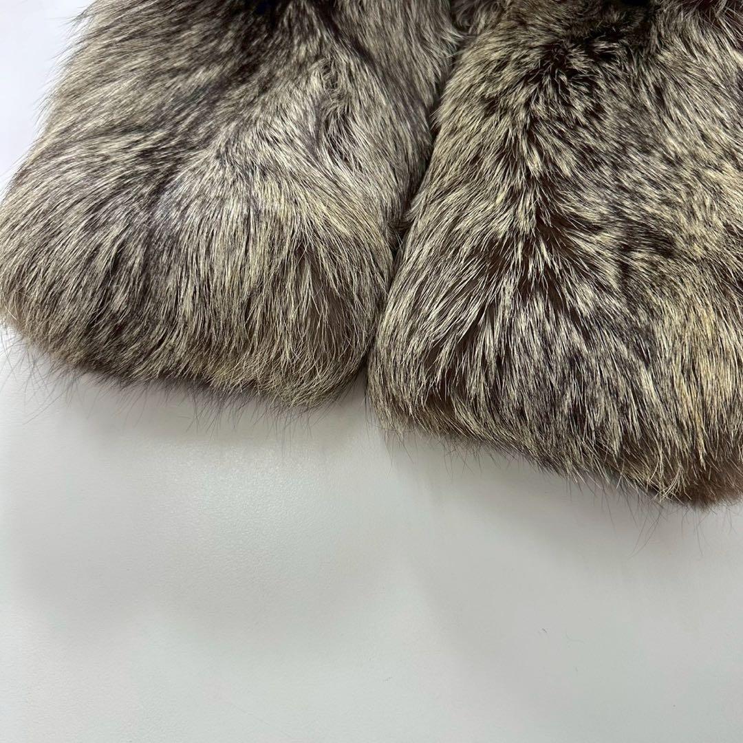 ボリューム◎13号　シルバーフォックス ファーコート 狐 太畝　大きいサイズ