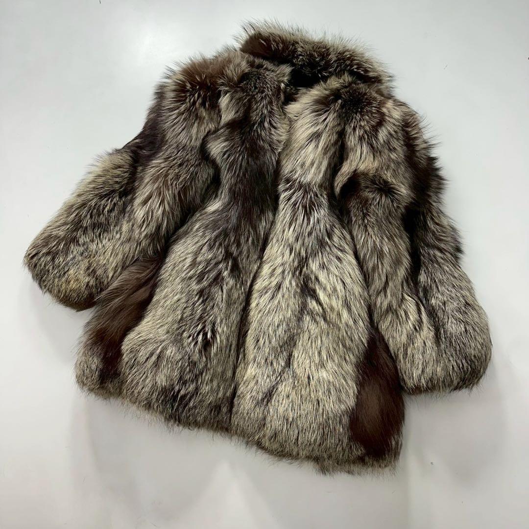 ボリューム◎13号　シルバーフォックス ファーコート 狐 太畝　大きいサイズ