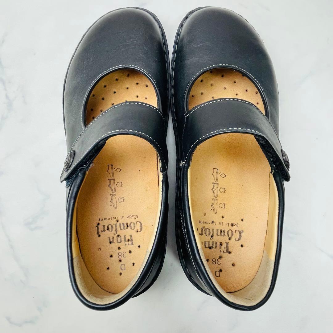 【極美品】Finn Comfort メリージェーン 本革 厚底 38(24.5)