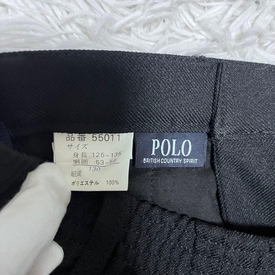 美品　POLO フォーマル　スーツ　キッズ　130 卒服　ブラック