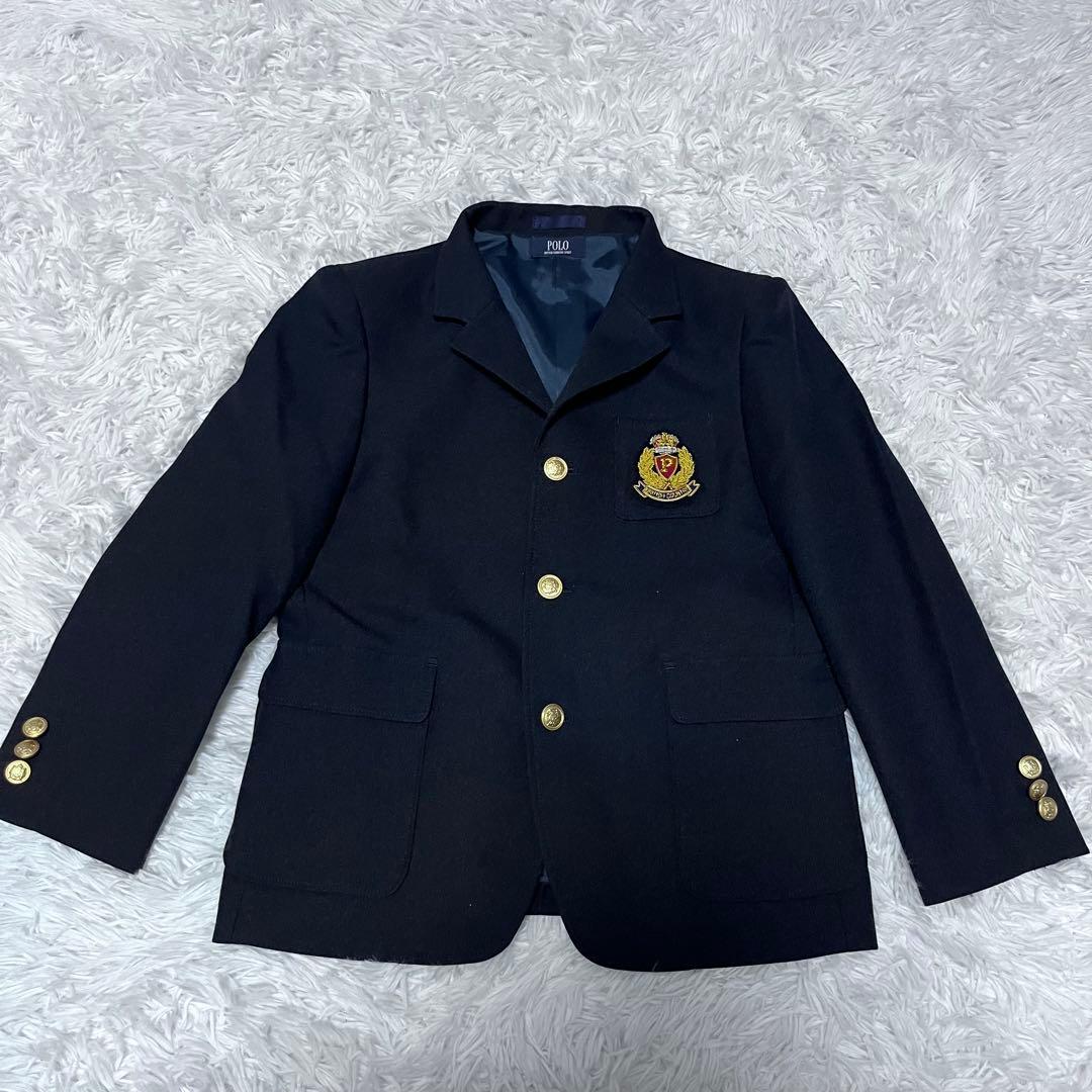 美品　POLO フォーマル　スーツ　キッズ　130 卒服　ブラック
