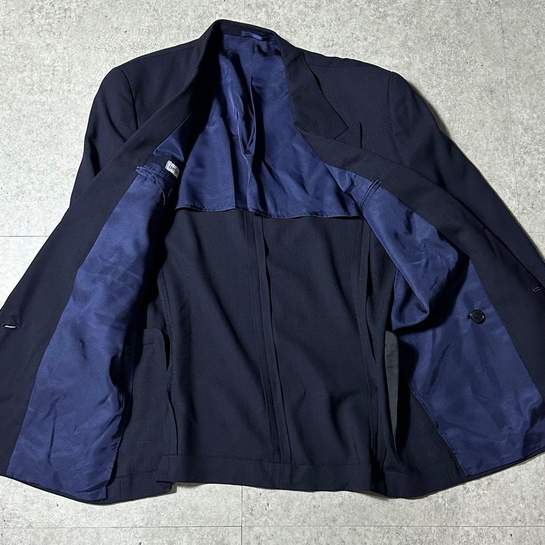 90s EMPORIO ARMANI ダークネイビー ダブル セットアップ 46