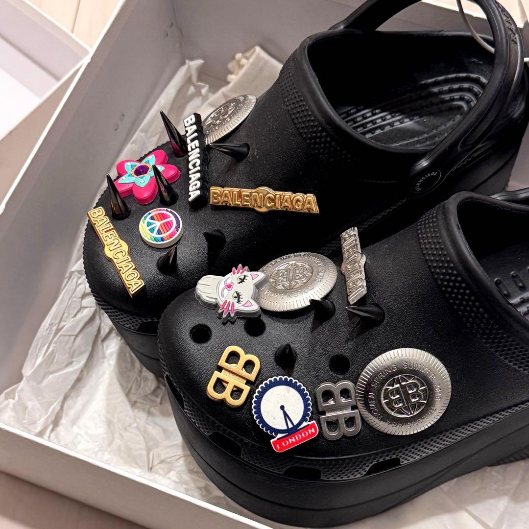 新品　BALENCIAGA crocs クロックス 厚底サンダル バレンシアガ