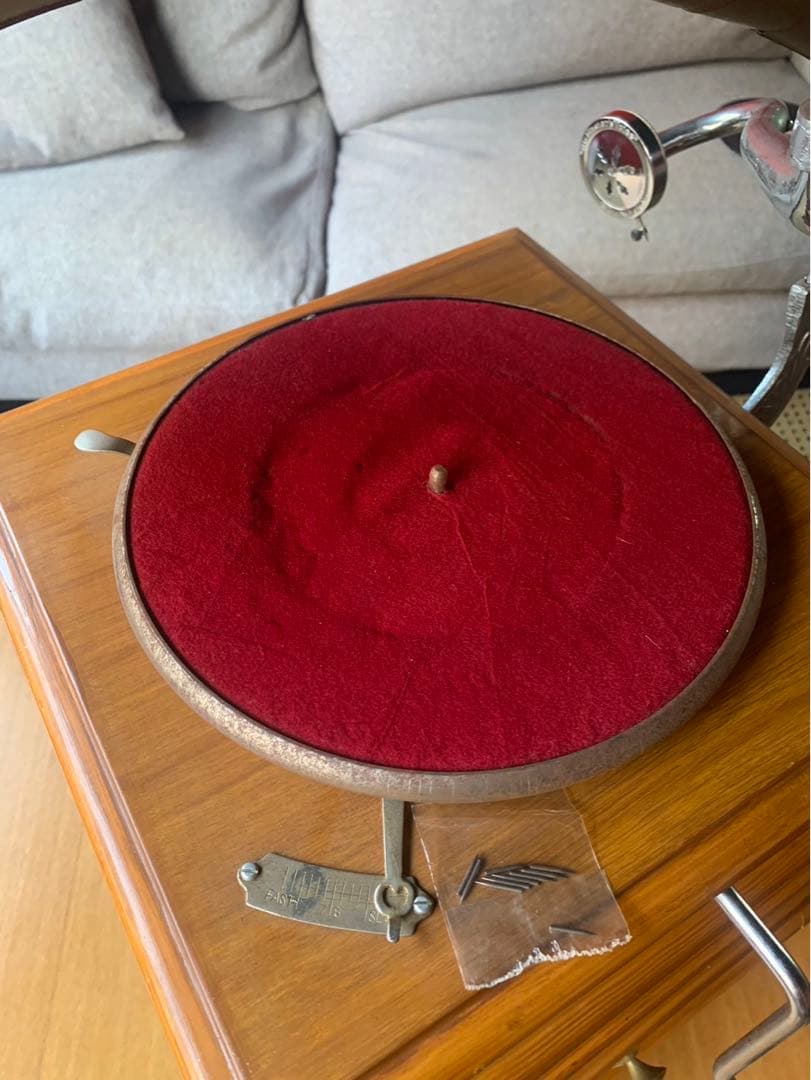 アンティーク　特大　ビクター　八角型蓄音機　稼働品　ラッパ　ゼンマイ式　骨董