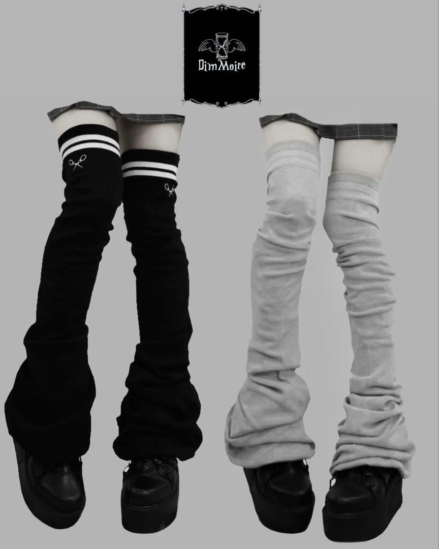 【〇】DimMoire DimMoire学園ニーハイウォーマー BLACK