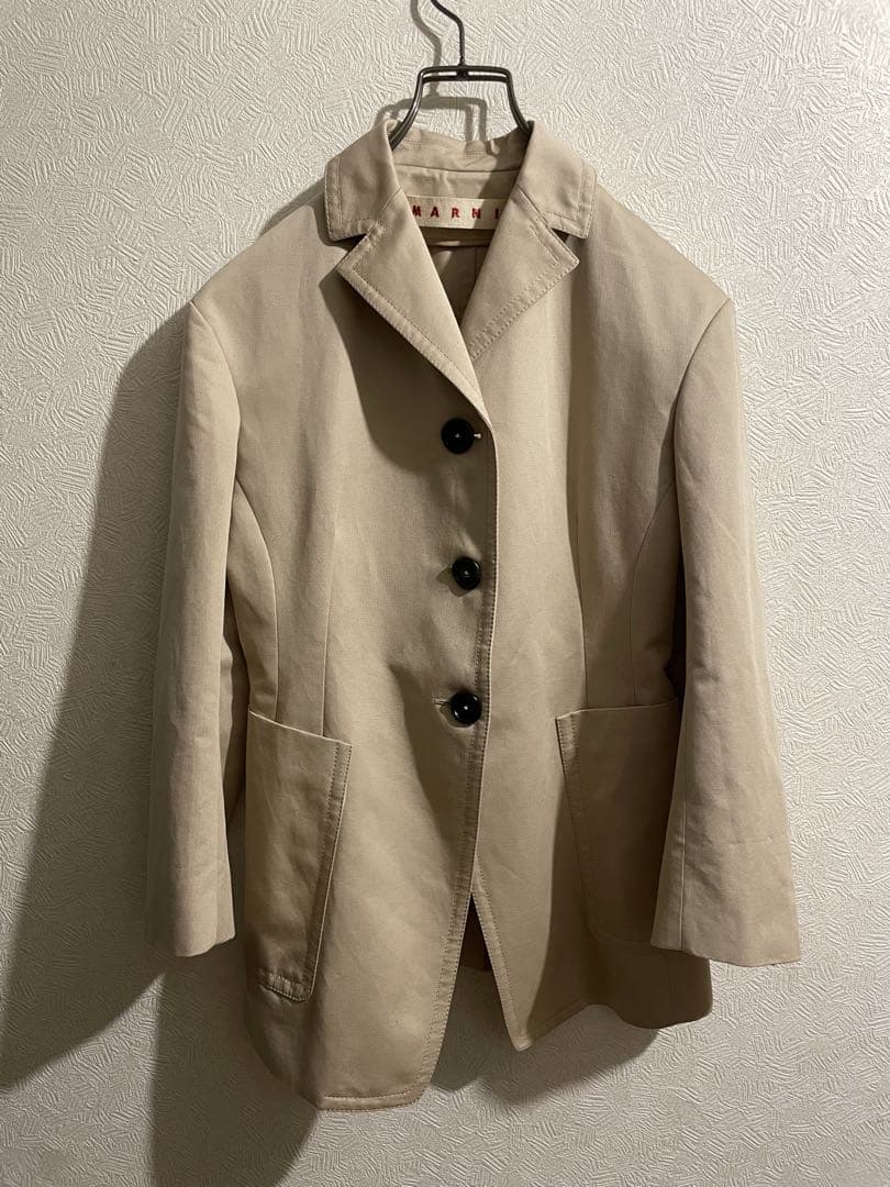 イタリア製 MARNI 3B ビッグ ポケット テーラード ジャケット