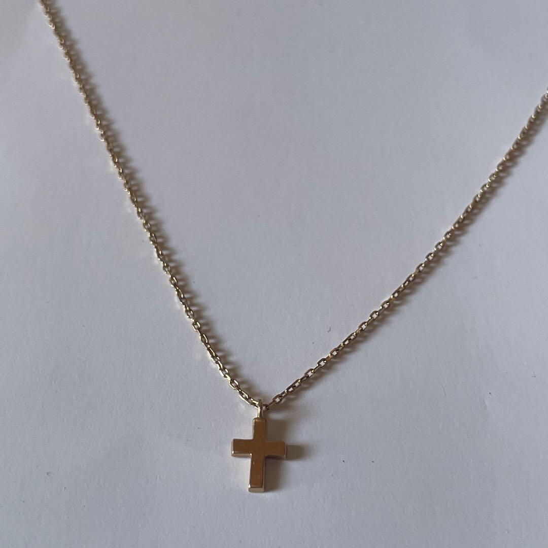 4℃ 十字架ペンダントネックレス　K10