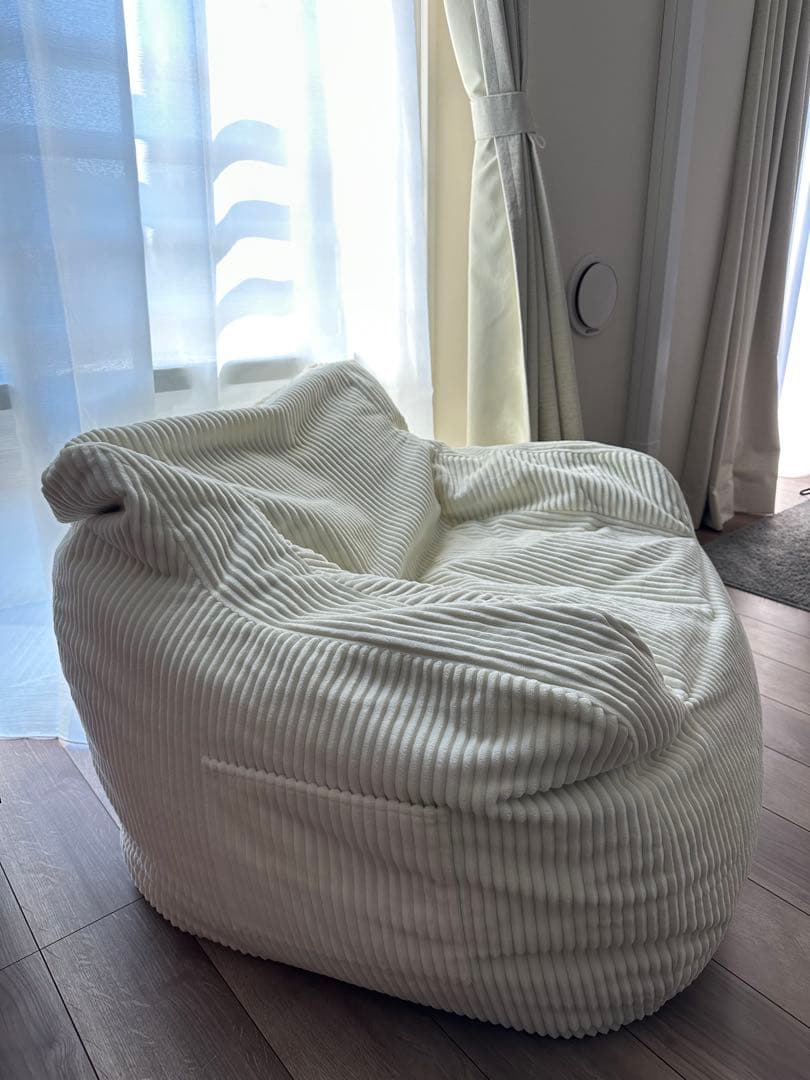 LOOSY 1人掛けビーズソファIvory