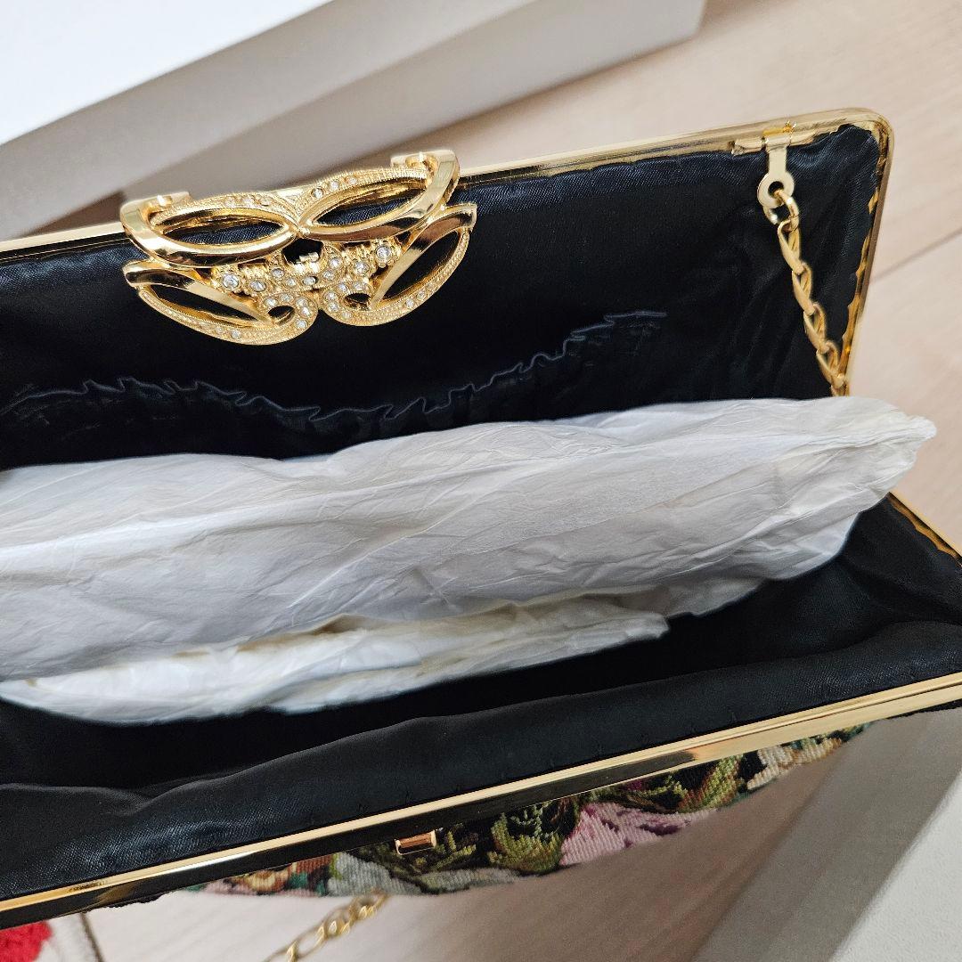 Petit Point プチポアン 久家道子 刺繍クラッチバッグ