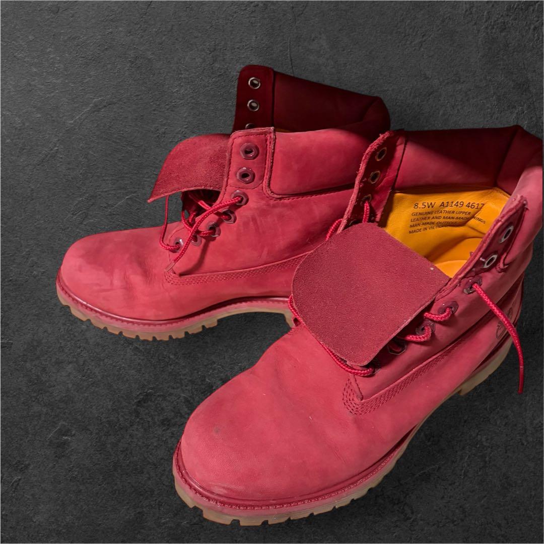 Timberland レッドスエードブーツ 8.5 26.5cm