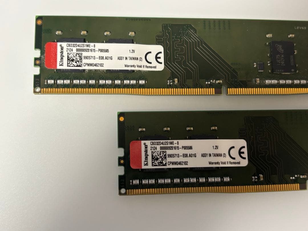 【中古・動作確認済】DDR4 3200MHz 16GB デスクトップ用 メモリ