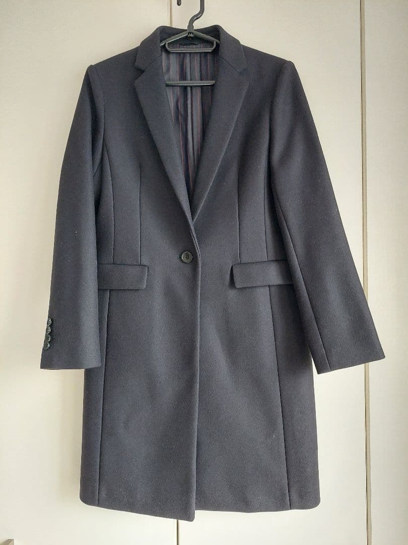 ✨極美品✨ANAYIカシミヤ テーラードジャケットコート 黒 シングルボタン