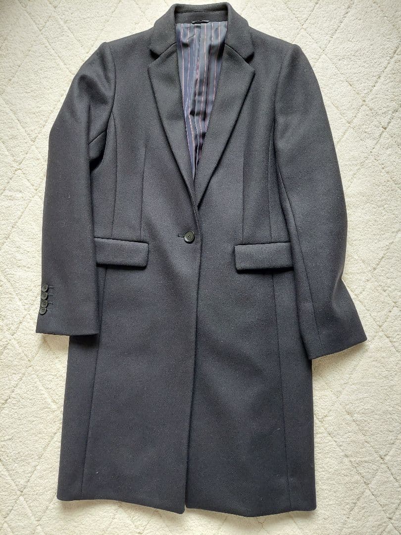 ✨極美品✨ANAYIカシミヤ テーラードジャケットコート 黒 シングルボタン